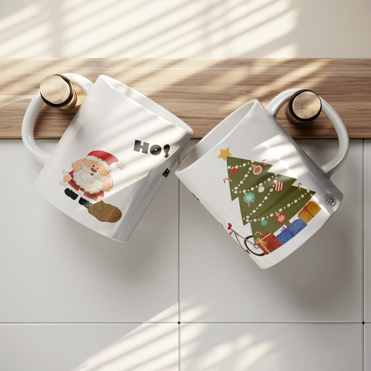 Coffee Mug - Unique - Christmas - Dog - White - 11 oz