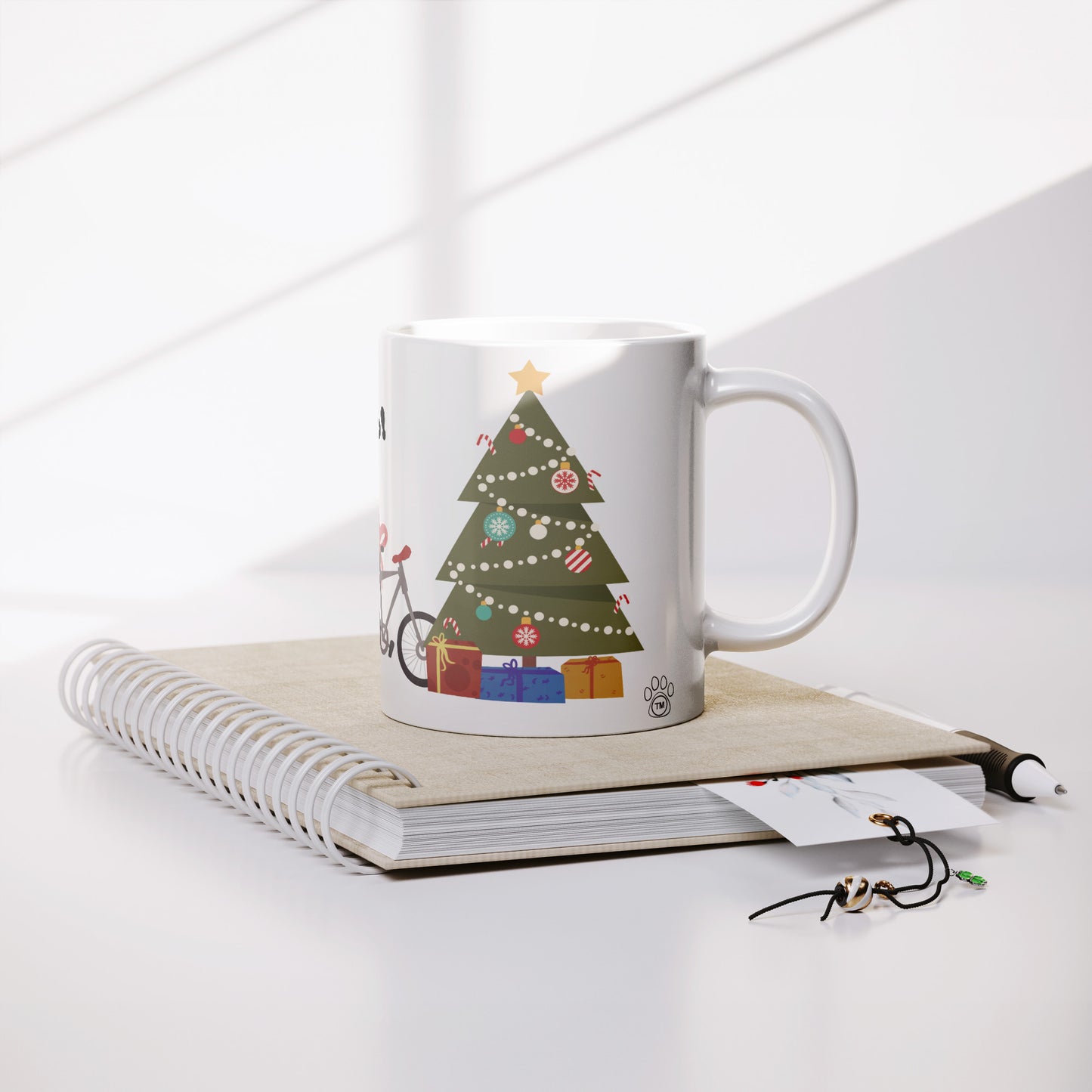 Coffee Mug - Unique - Christmas - Dog - White - 11 oz