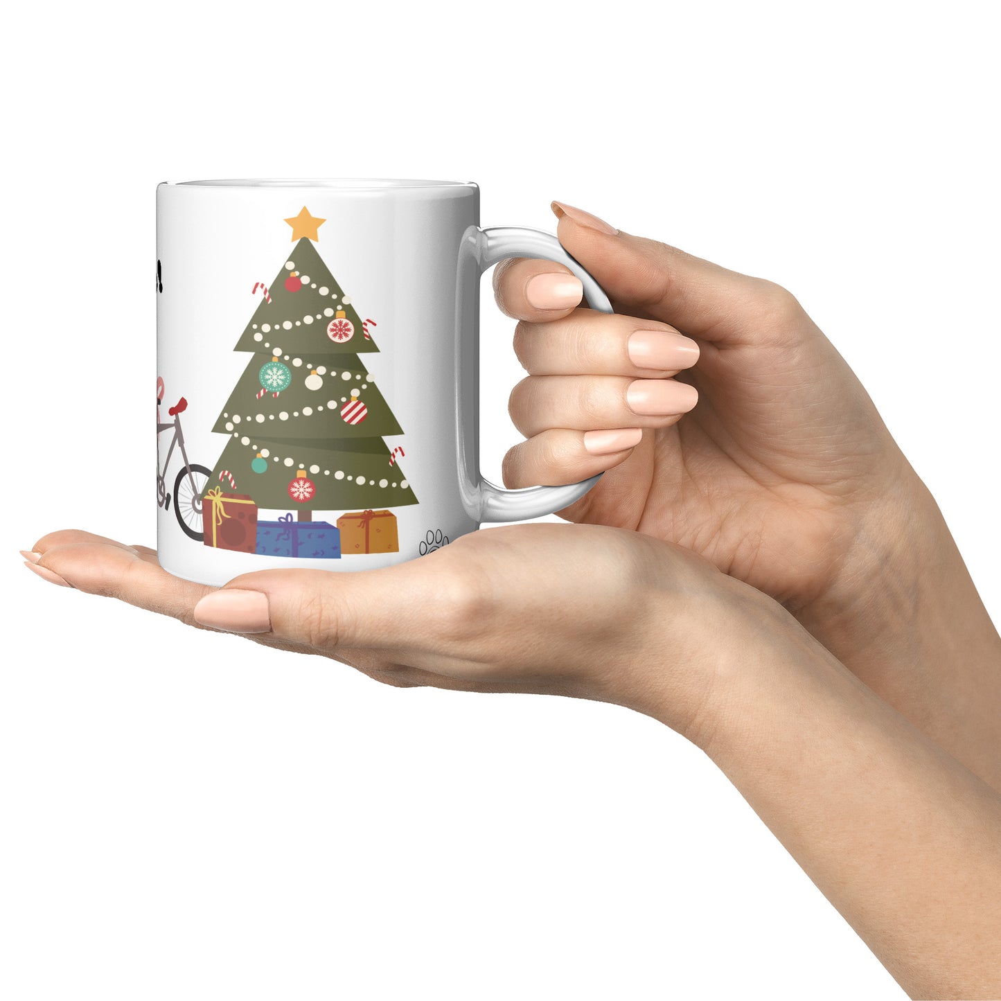 Coffee Mug - Unique - Christmas - Dog - White - 11 oz