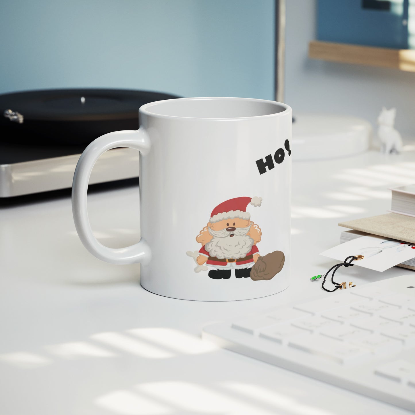 Coffee Mug - Unique - Christmas - Dog - White - 11 oz