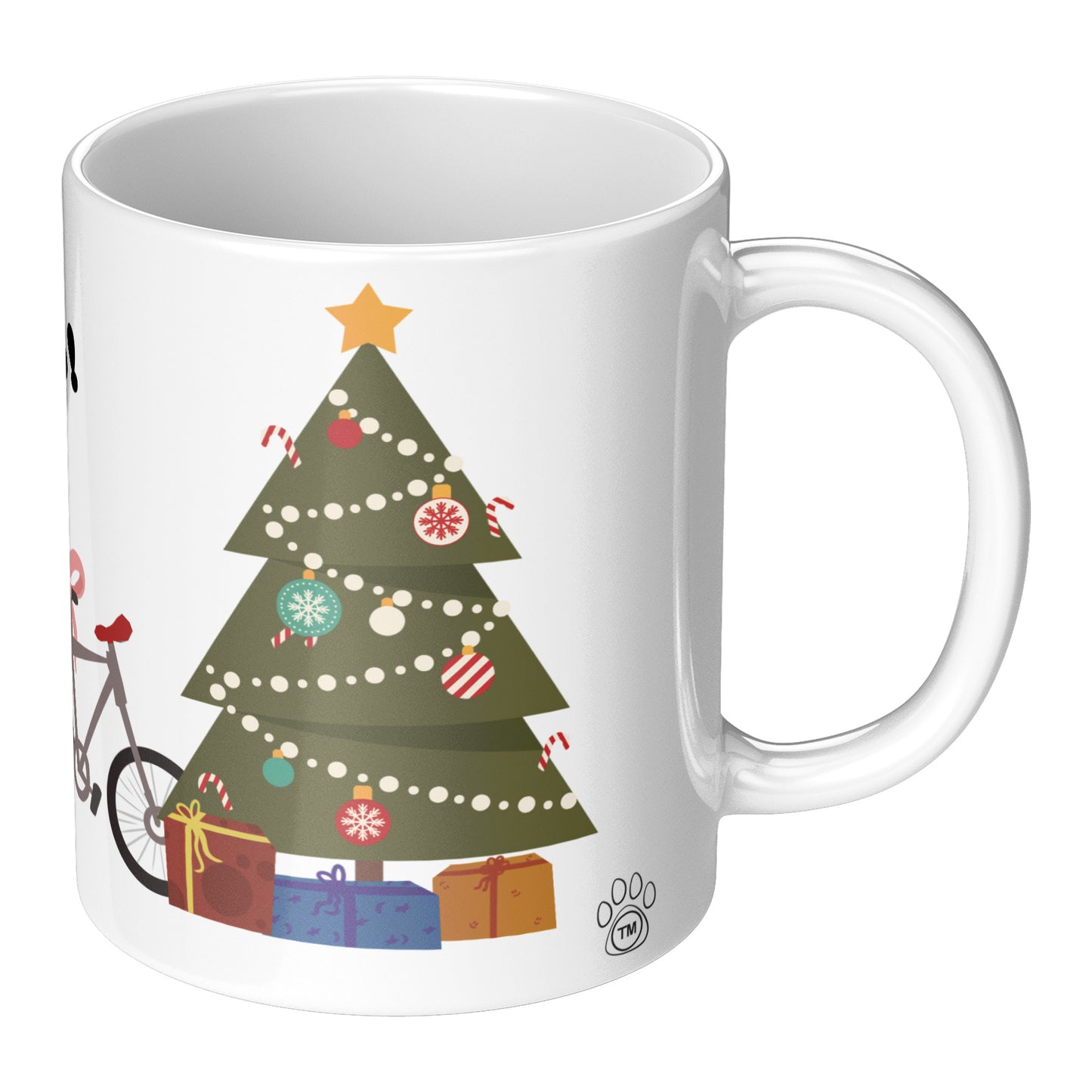 Coffee Mug - Unique - Christmas - Dog - White - 11 oz
