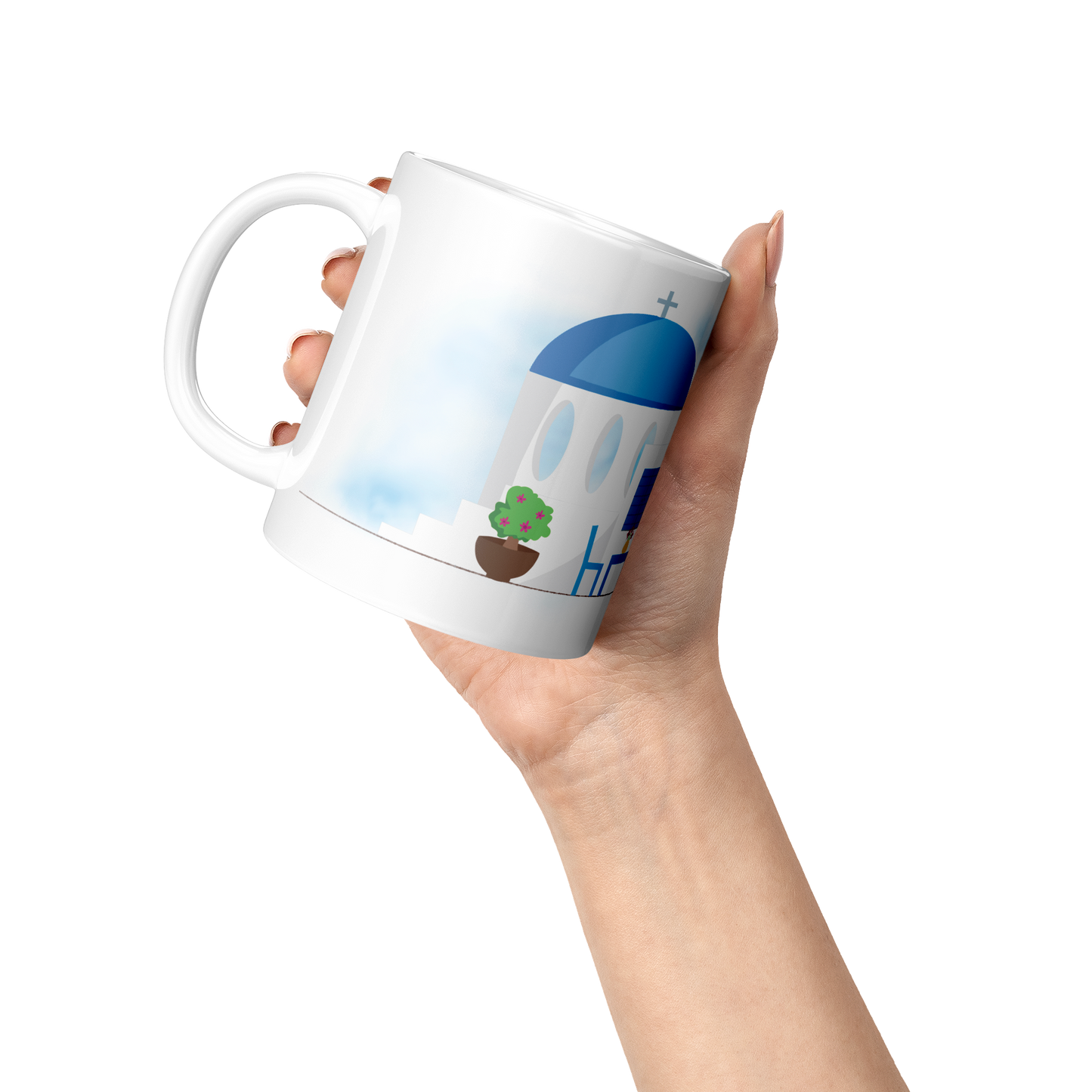 Coffee_Mug_-_Unique_-_Greece_-_Santorini_Lifestyle_Raised_Hand_LH_Mockup.png