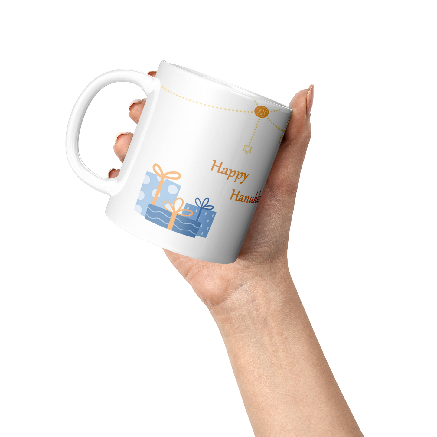 Coffee_Mug_-_Unique_-_Hanukkah_-_Dog_-_W_Lifestyle_Raised_Hand_LH_Mockup.png