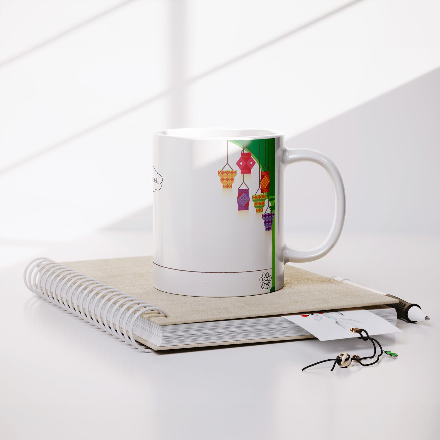 Coffee Mug - Unique - India - Dehli - Dog - White - 11 oz