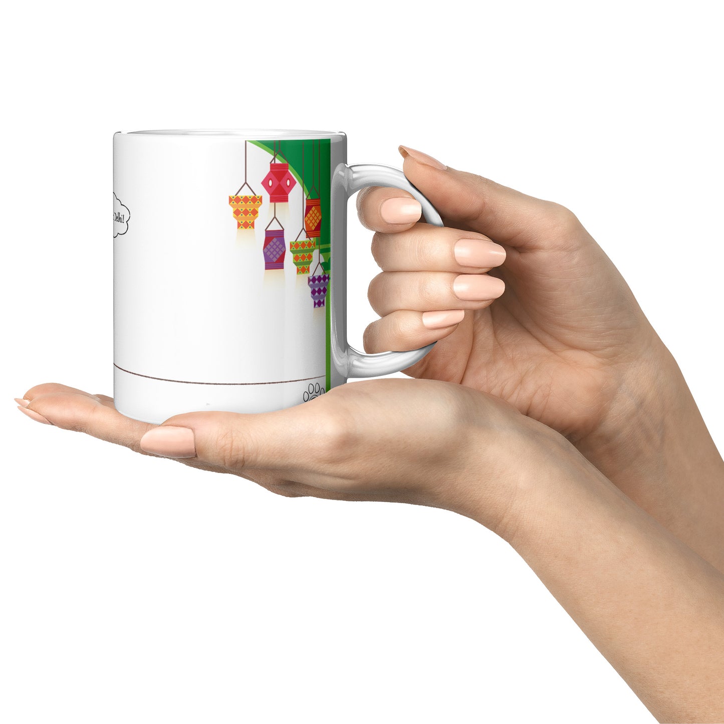 Coffee Mug - Unique - India - Dehli - Dog - White - 11 oz