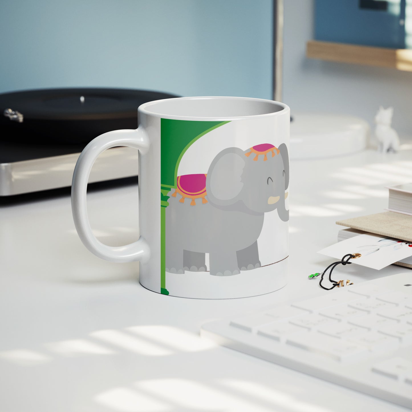 Coffee Mug - Unique - India - Dehli - Dog - White - 11 oz