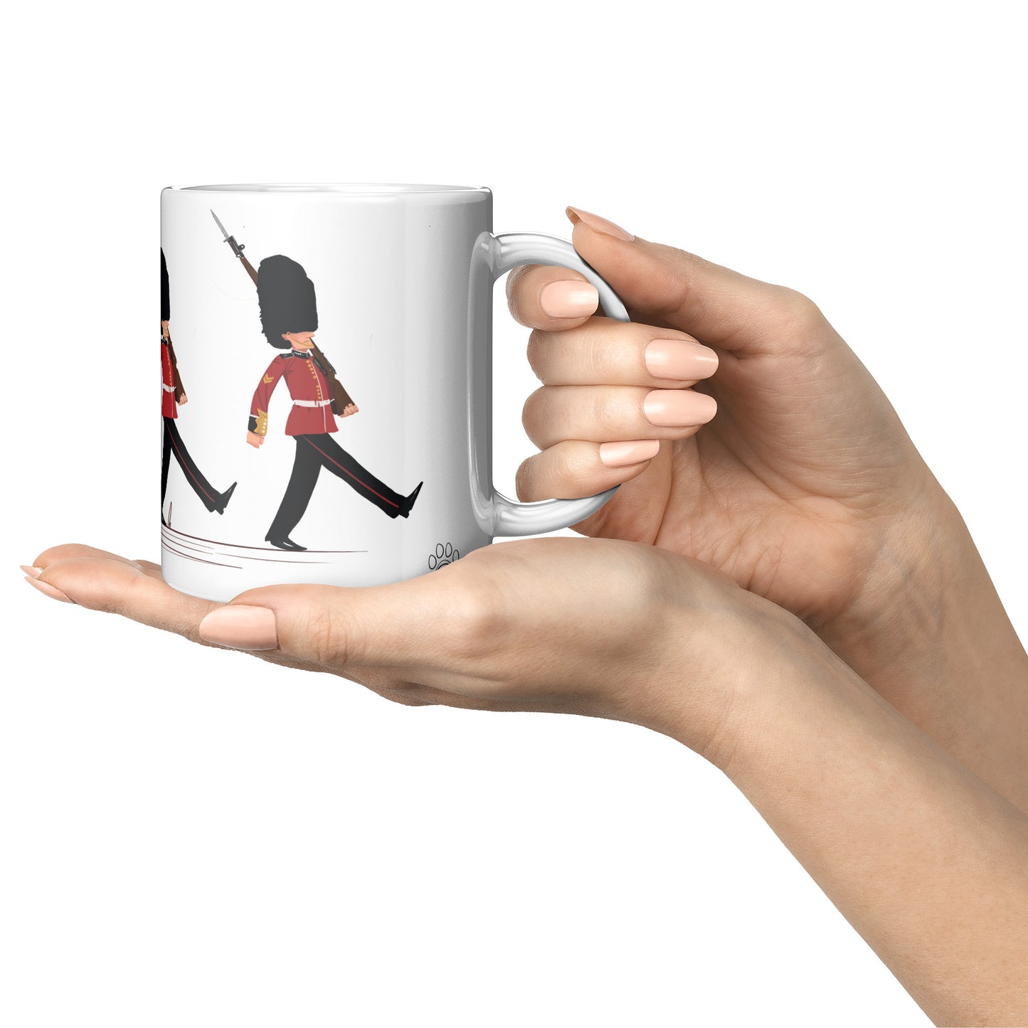 Coffee Mug - Unique - London - Changing of Guard - Dog - White - 11 oz
