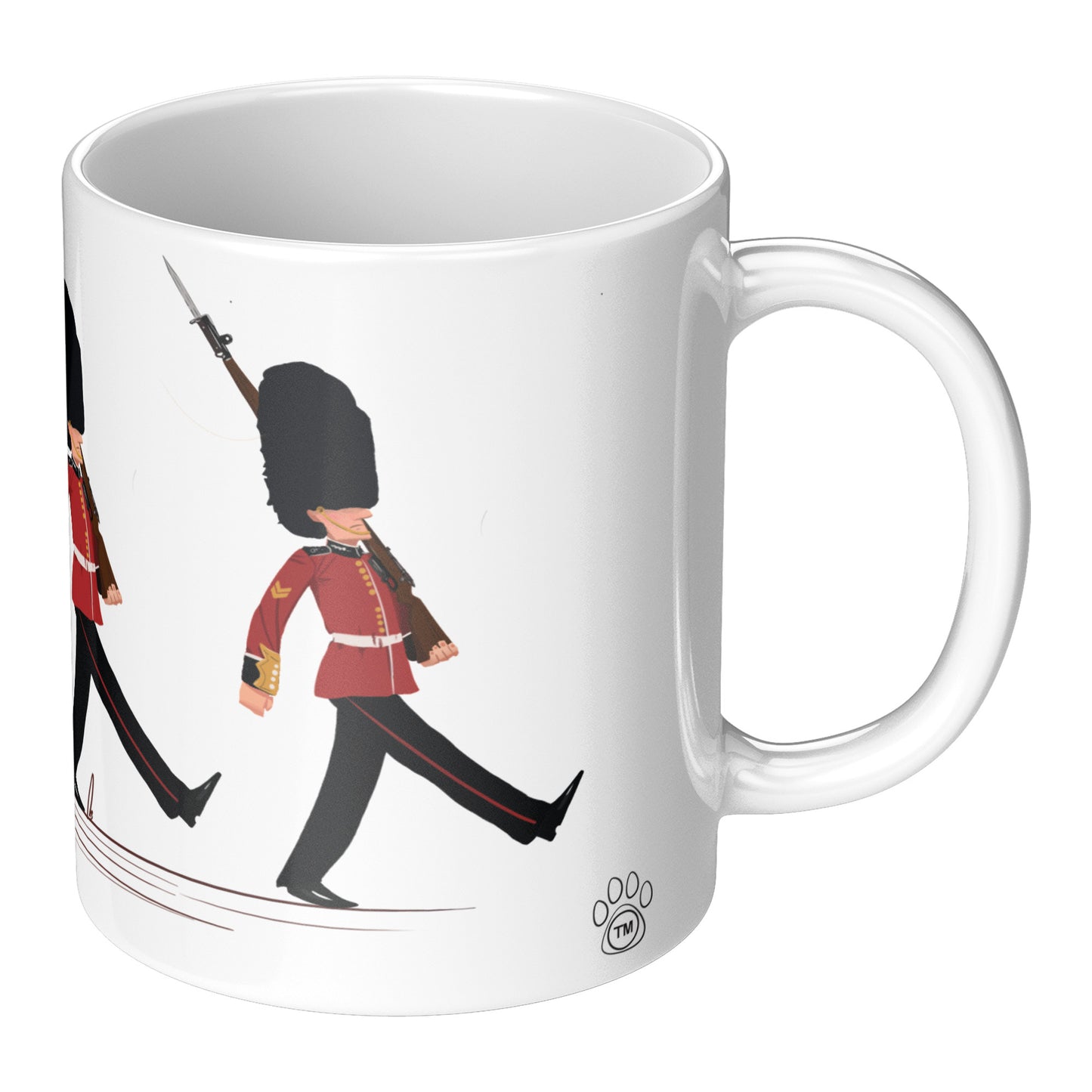 Coffee Mug - Unique - London - Changing of Guard - Dog - White - 11 oz