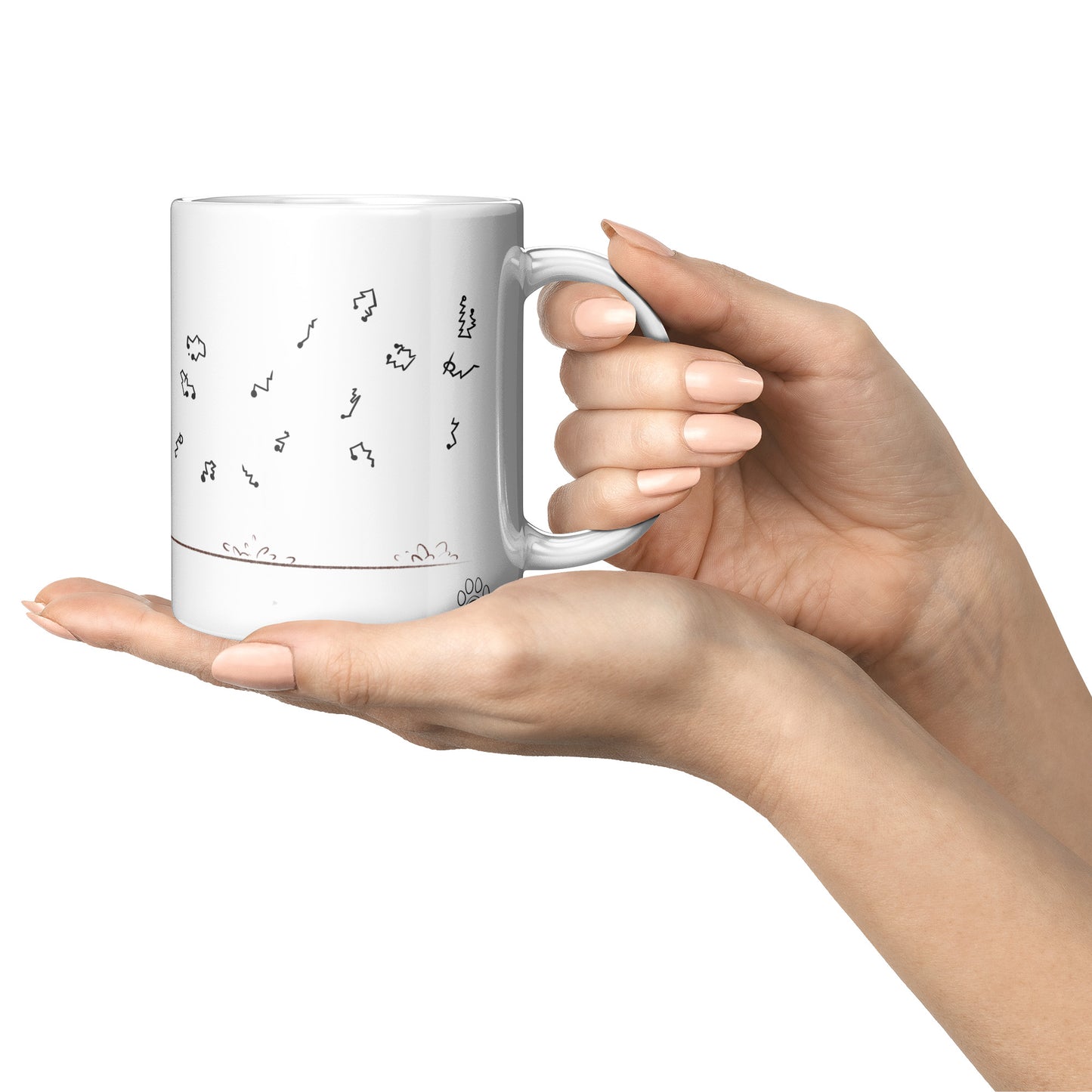 Coffee Mug - Unique - Scotland - Bagpipes - Dog - White - 11 oz