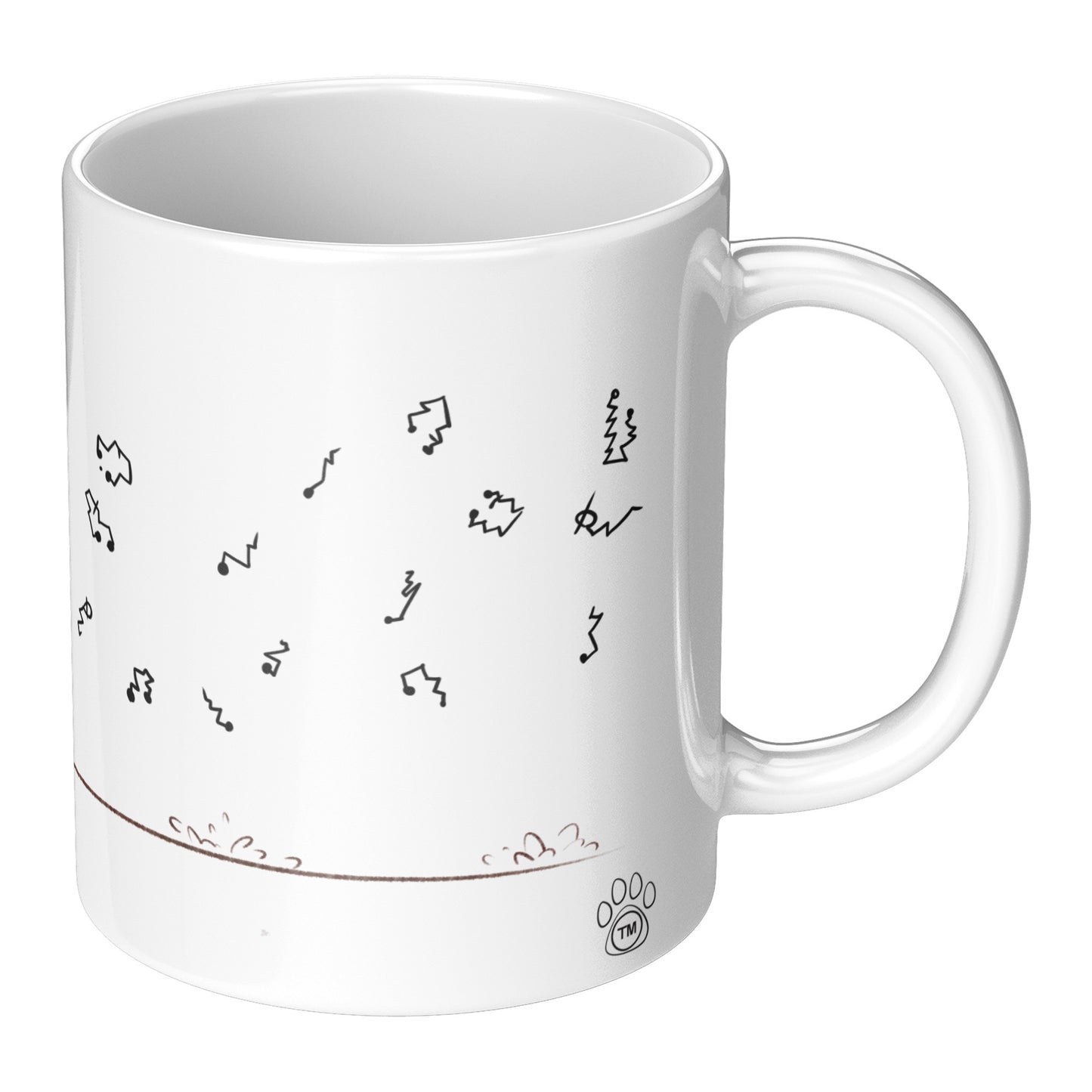 Coffee Mug - Unique - Scotland - Bagpipes - Dog - White - 11 oz