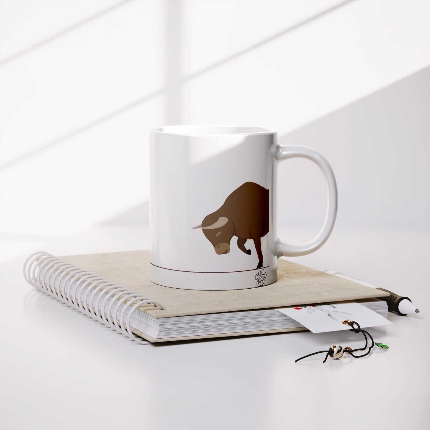 Coffee Mug - Unique - Spain - Madrid - Bullfight - Matador - Dog - White - 11 oz