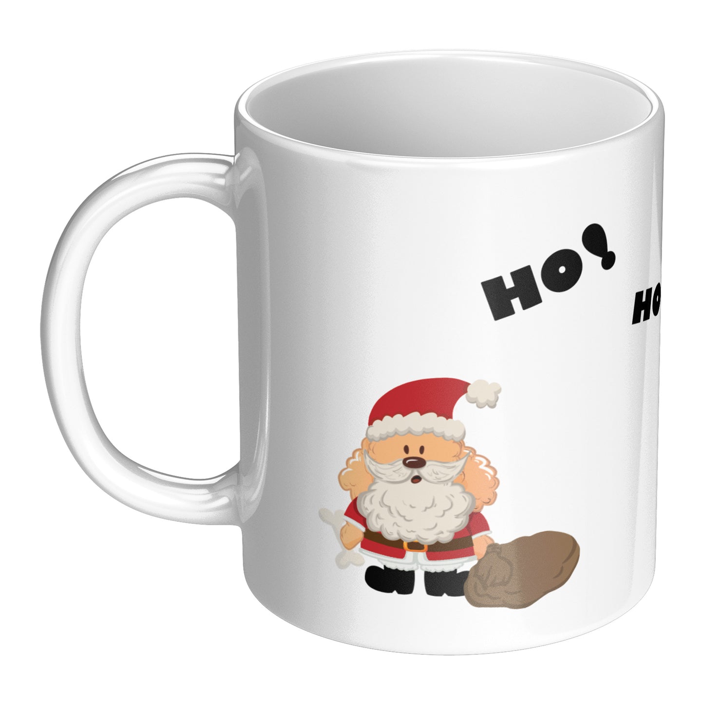 Coffee Mug - Unique - Christmas - Dog - White - 11 oz