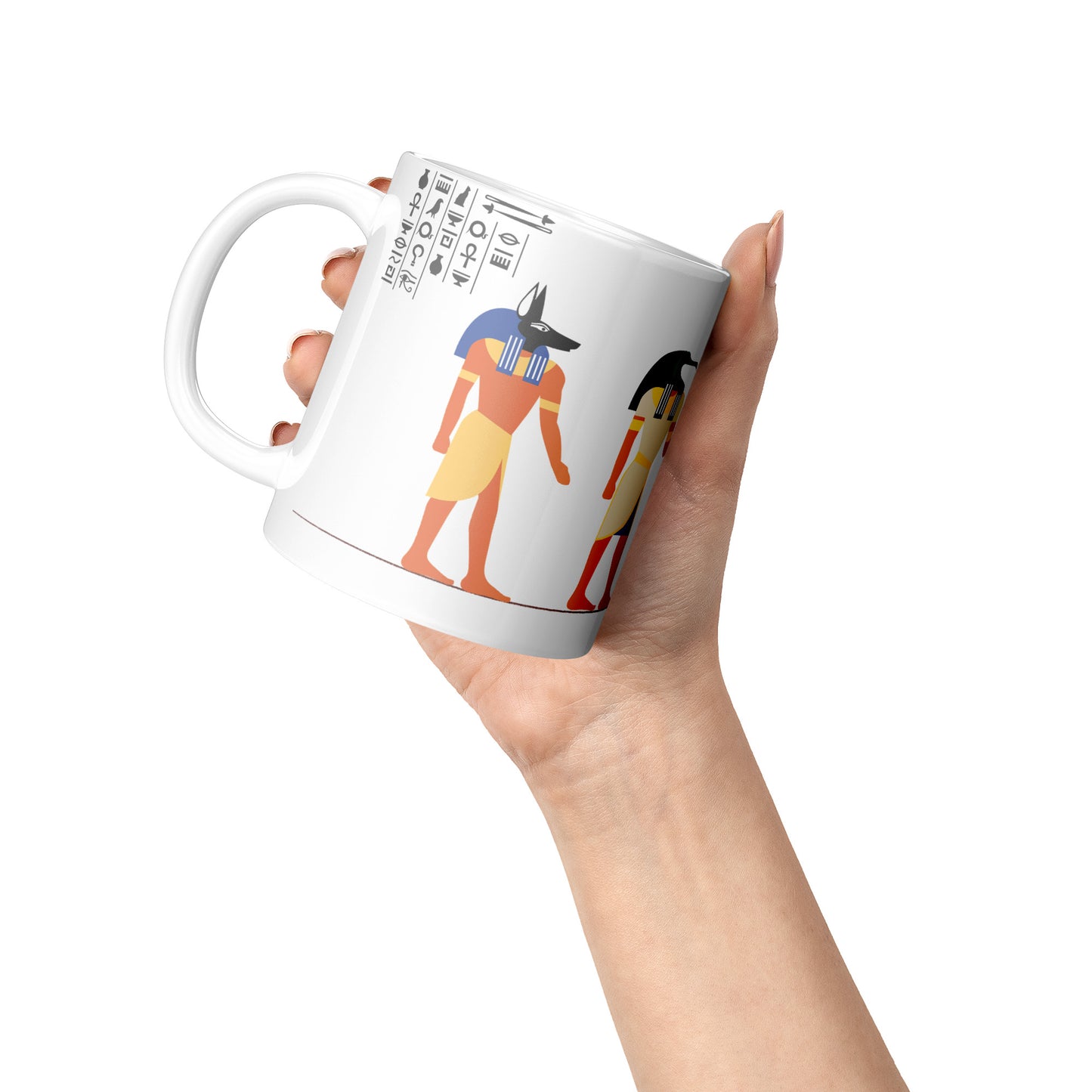 Coffee Mug - Unique - Egypt - Dog - White - 11 oz