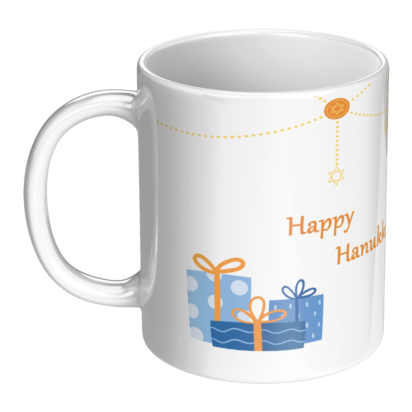 Coffee Mug - Unique - Hanukkah - Dog - White - 11 oz