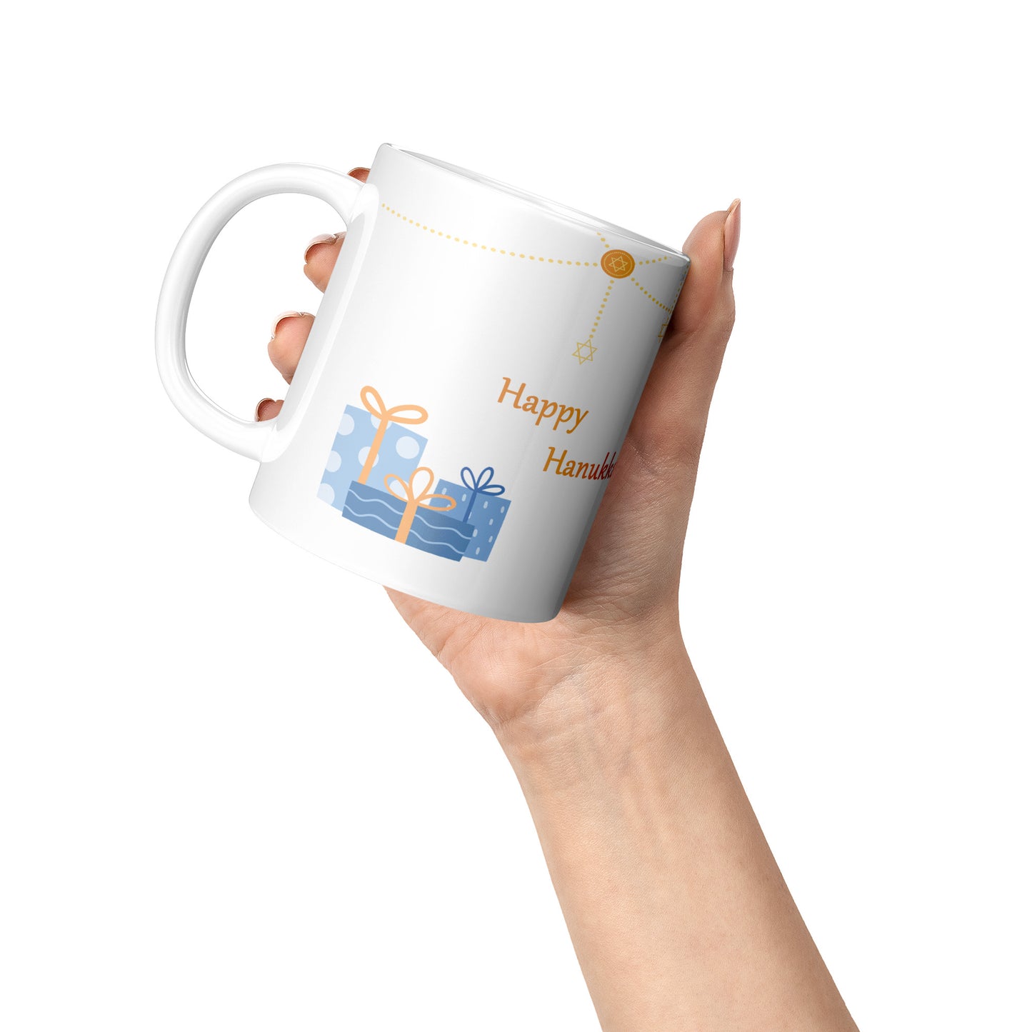 Coffee Mug - Unique - Hanukkah - Dog - White - 11 oz