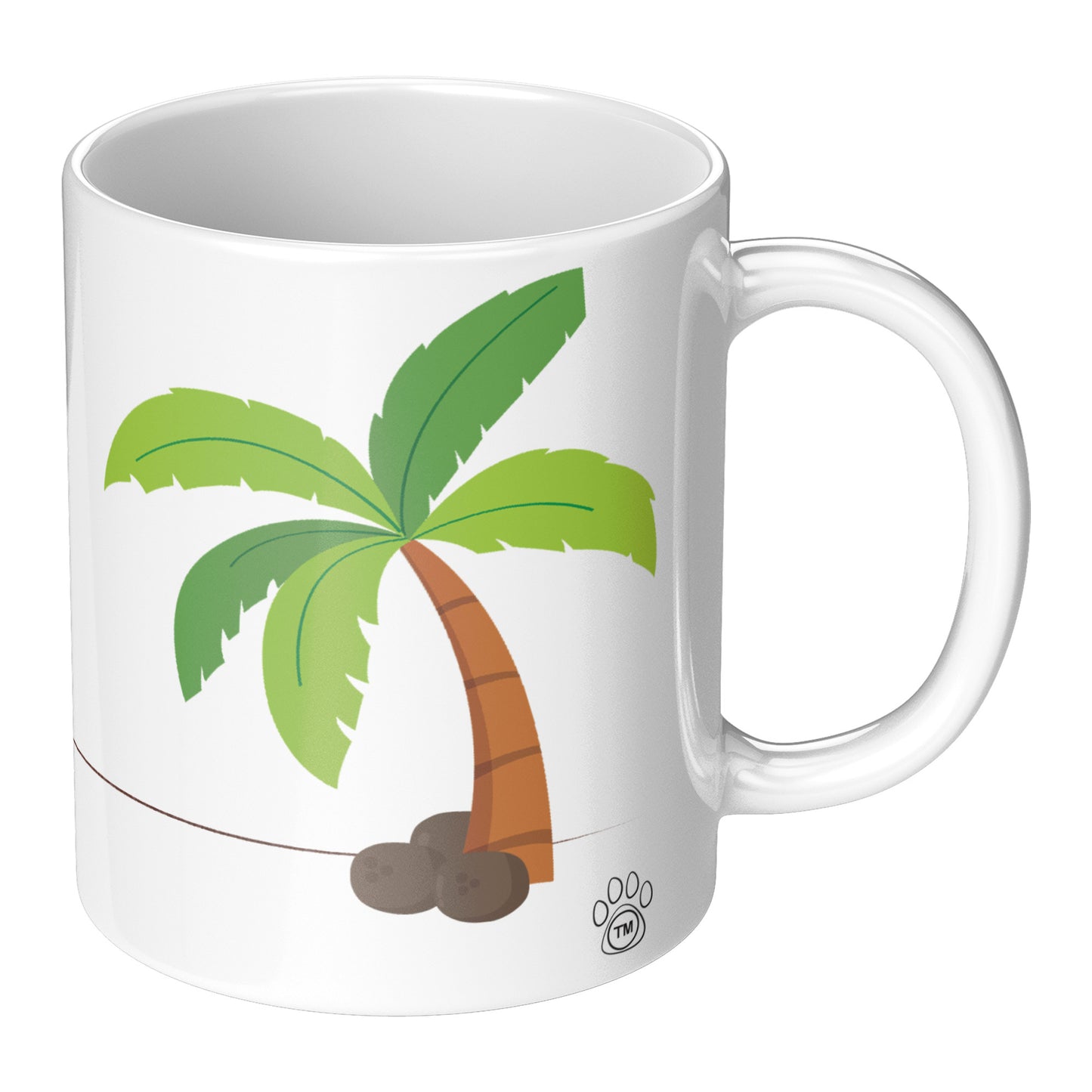 Coffee Mug - Unique - Hawaii - Beach - Ocean - Dog - White - 11 oz