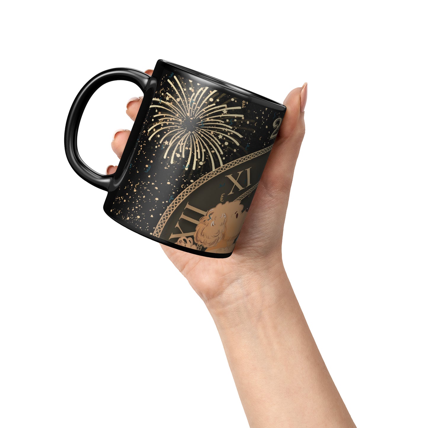 Coffee Mug - Unique - New Years - 2025 -  Dog - Black - 11 oz - Souvenir