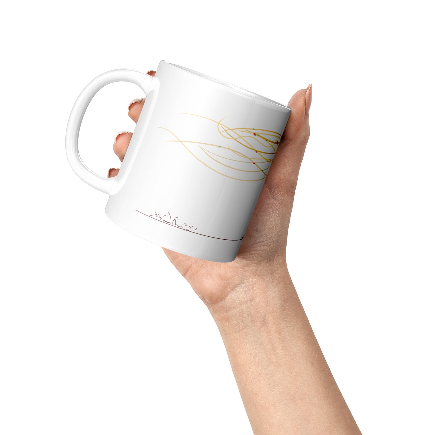 Coffee Mug - Unique - Rome - Pasta - Dog - White - 11 oz