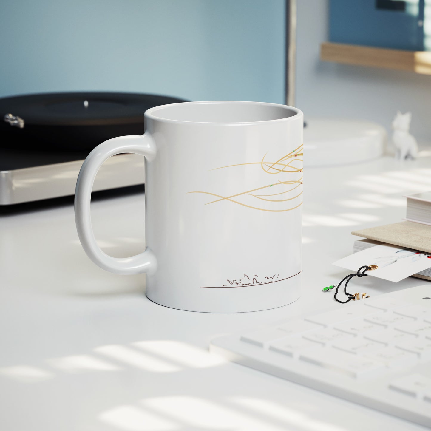 Coffee Mug - Unique - Rome - Pasta - Dog - White - 11 oz