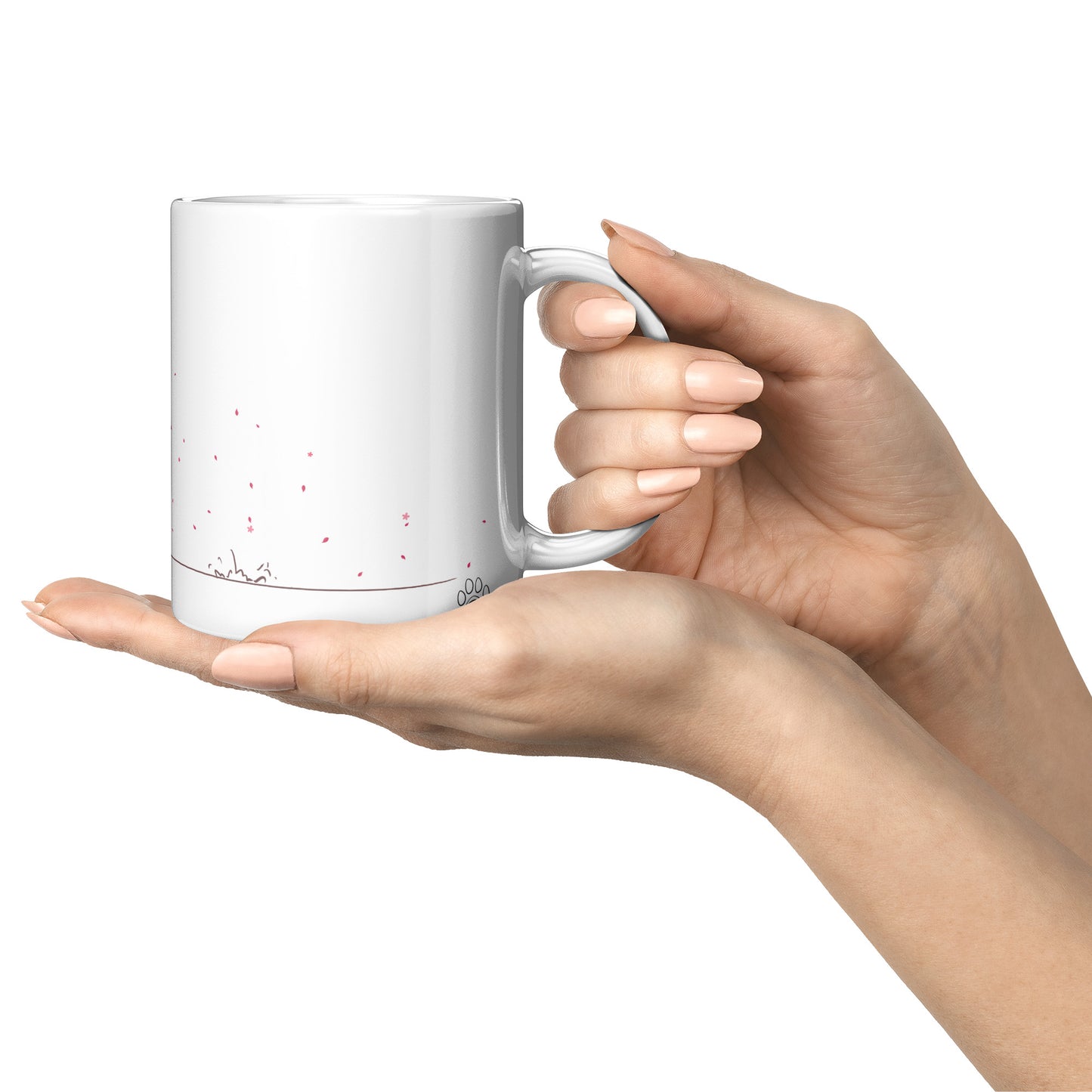 Coffee Mug - Unique - Tokyo - Tree - Dog - White - 11 oz