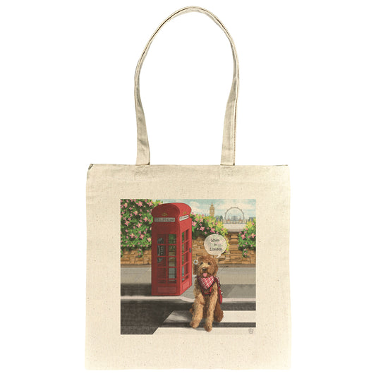 Tote Bag - Unique - London - Telephone Booth - Phone - Dog - Canvas